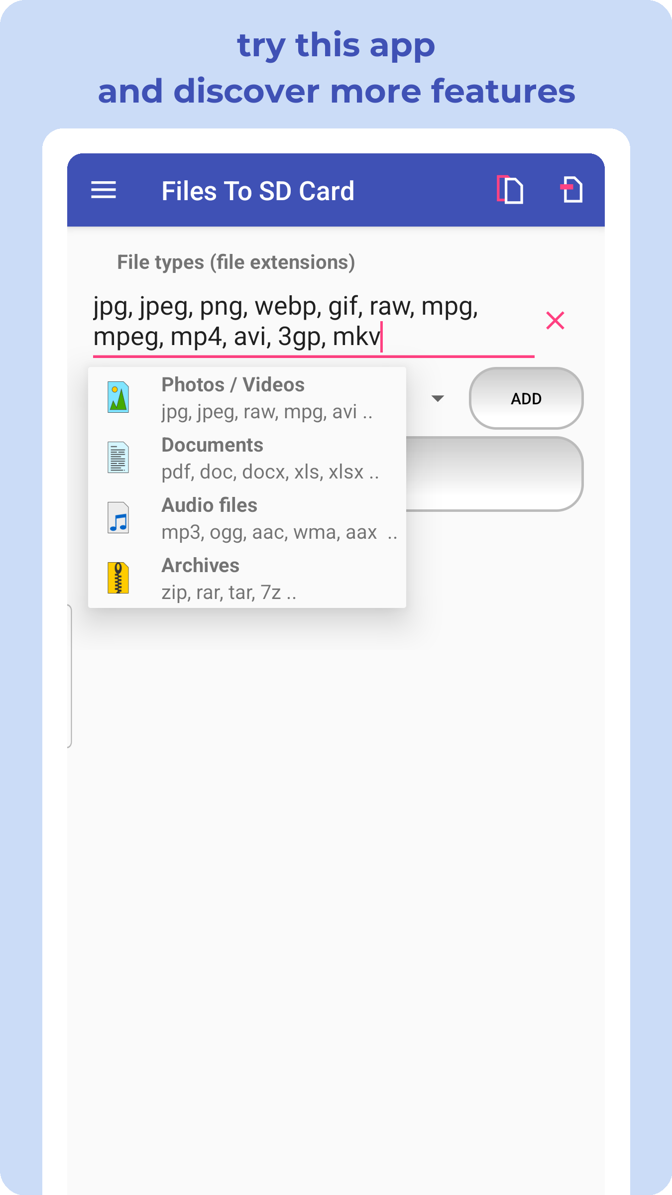 اسکرین شات 8 برنامه Files To SD Card or USB Drive