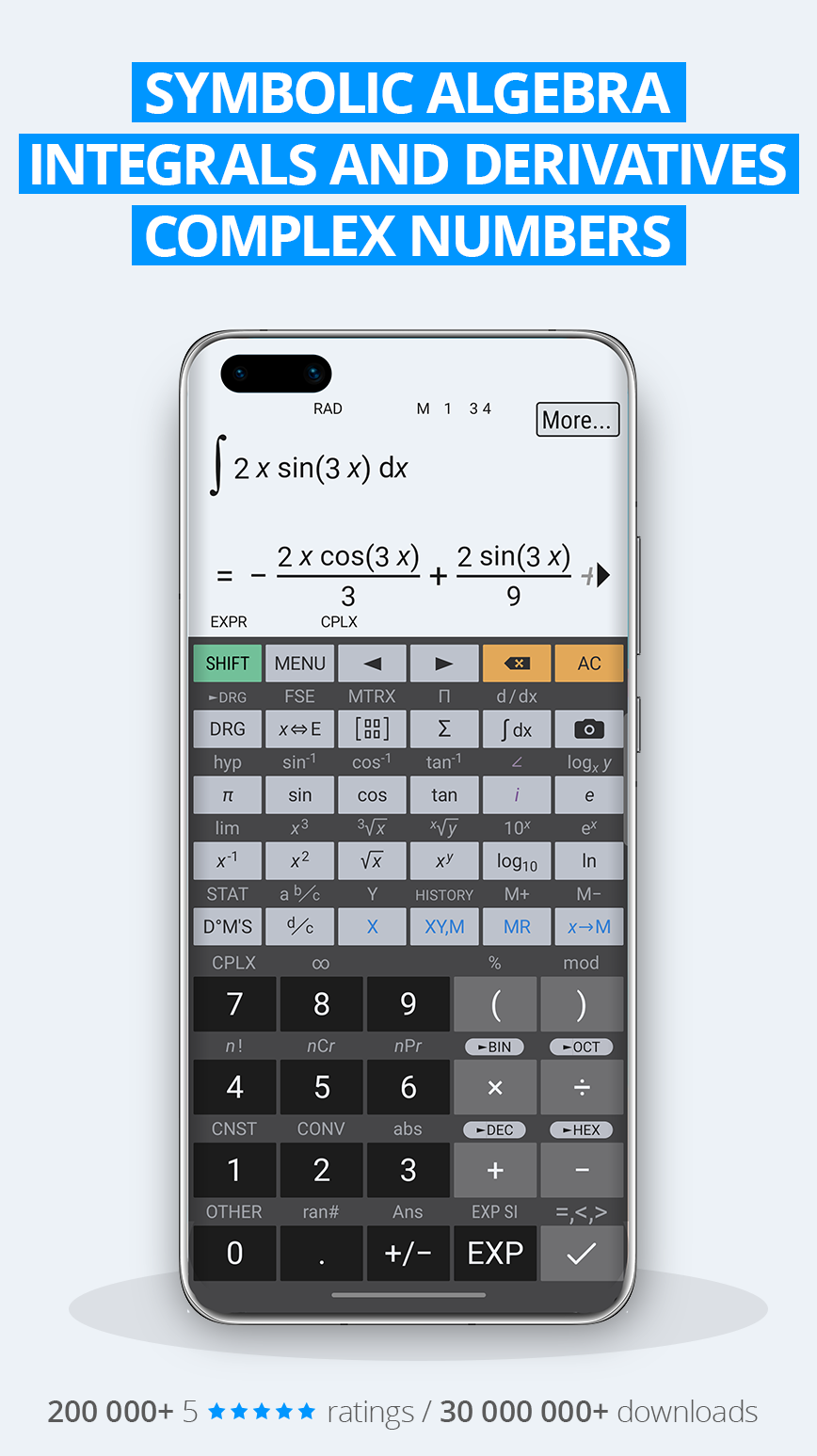 اسکرین شات 4 برنامه HiPER Scientific Calculator