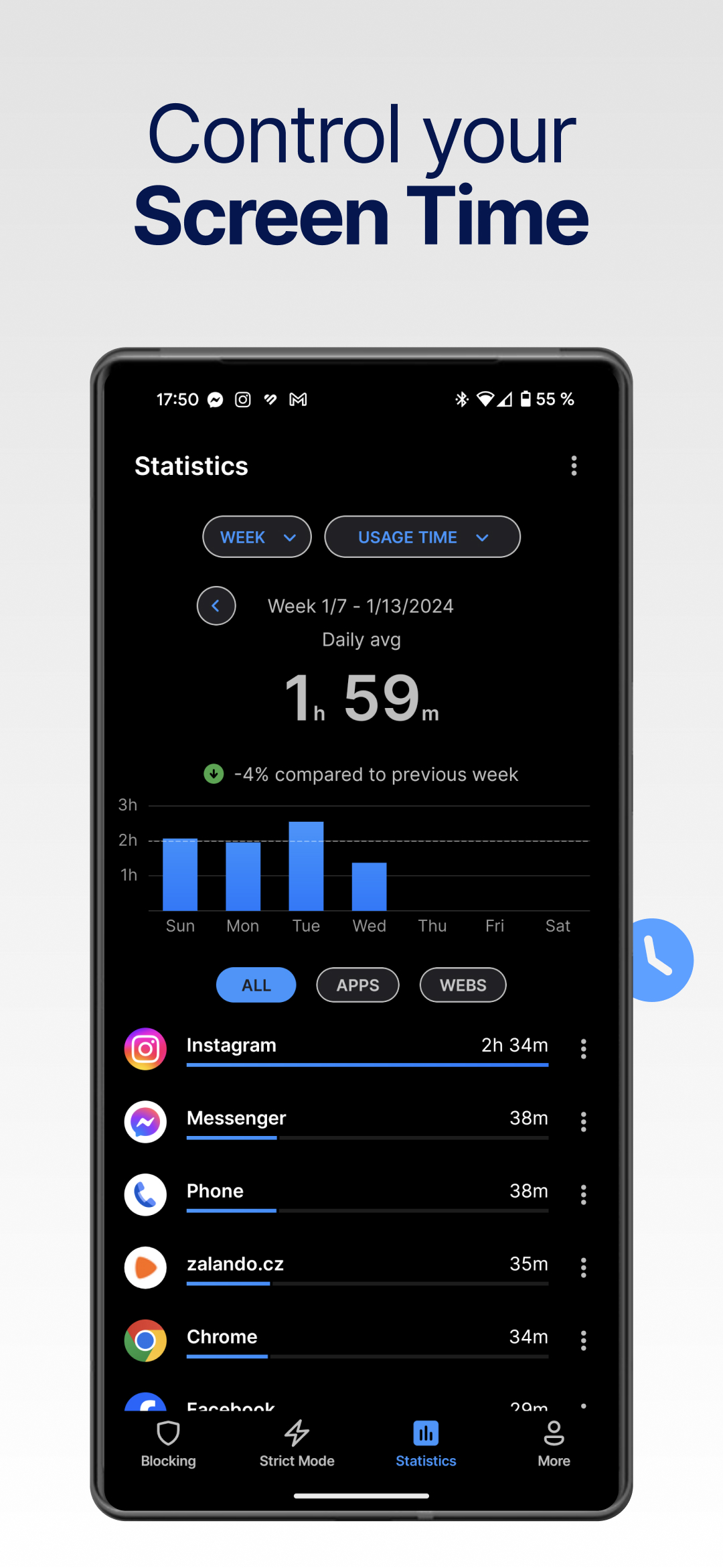 اسکرین شات 4 برنامه AppBlock - Block Apps & Sites