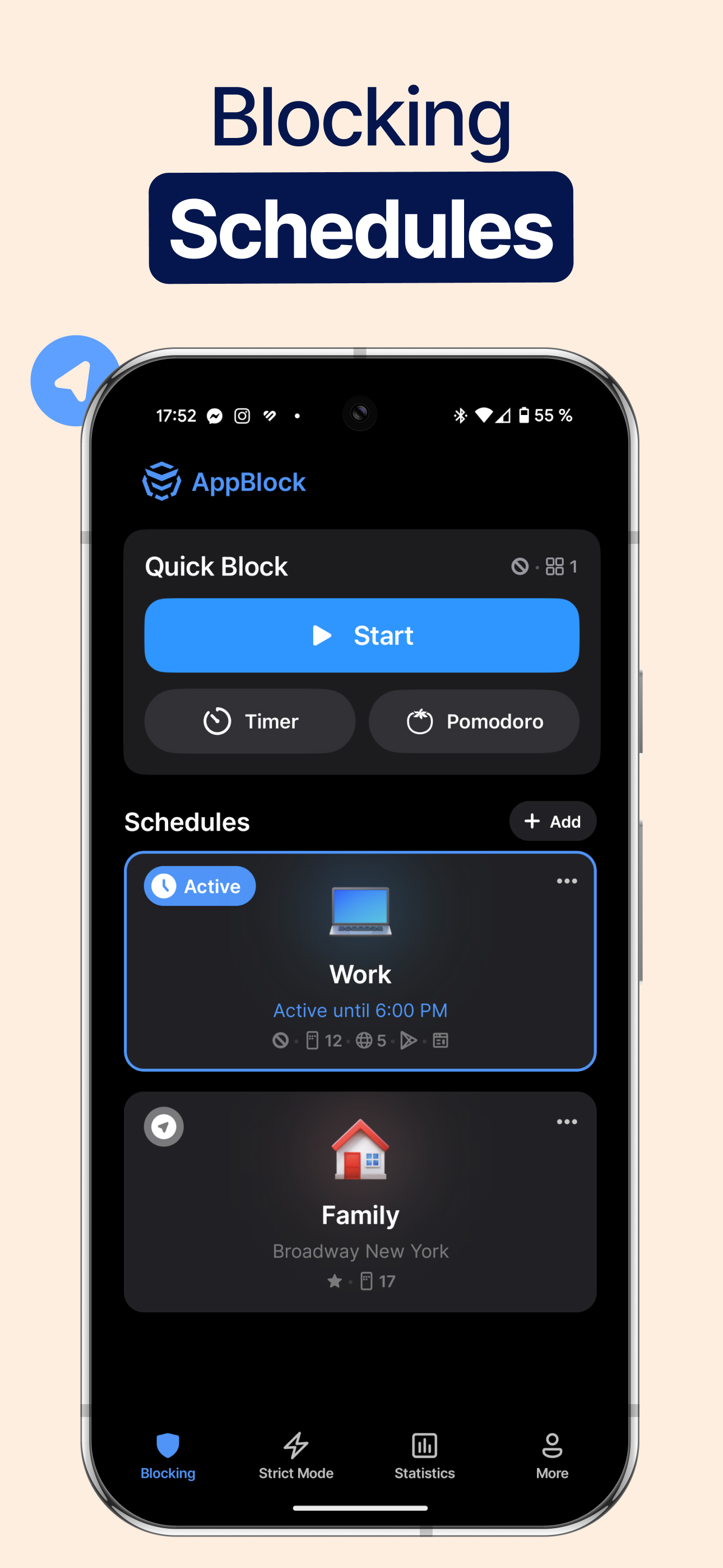 اسکرین شات 4 برنامه AppBlock - Block Apps & Sites