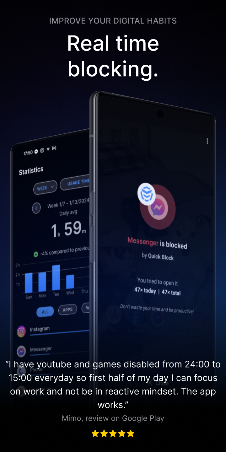 اسکرین شات 2 برنامه AppBlock - Block Apps & Sites