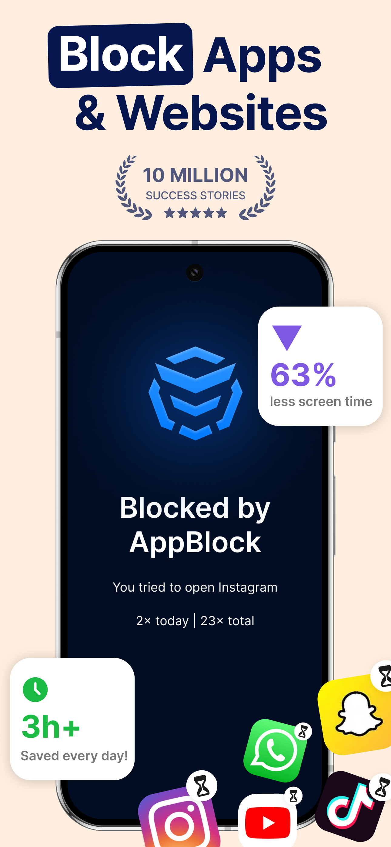 اسکرین شات 1 برنامه AppBlock - Block Apps & Sites