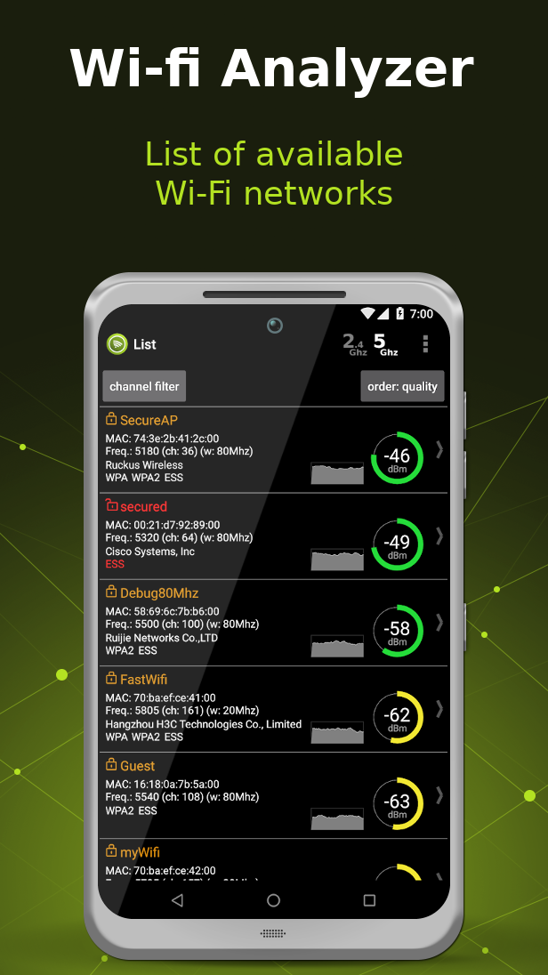 اسکرین شات 5 برنامه Wifi Analyzer