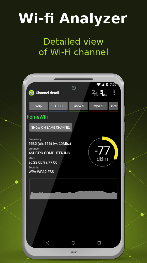 اسکرین شات 6 برنامه Wifi Analyzer