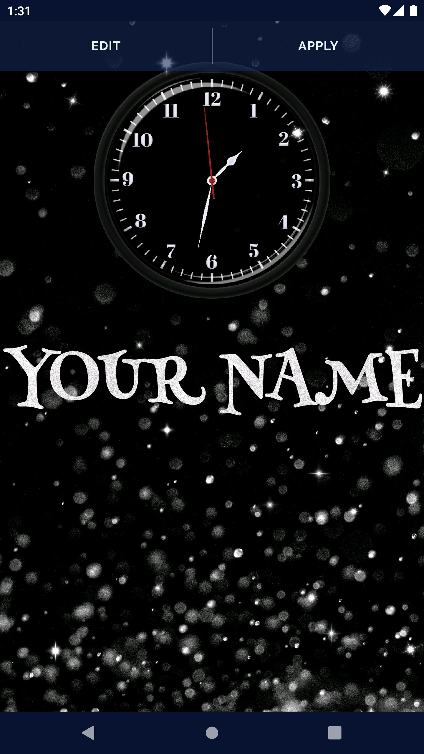 اسکرین شات 2 برنامه Black HD Clocks Live Wallpaper