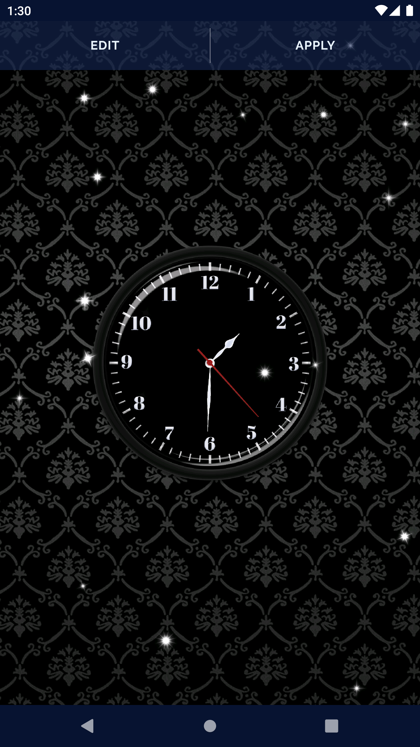 اسکرین شات 7 برنامه Black HD Clocks Live Wallpaper