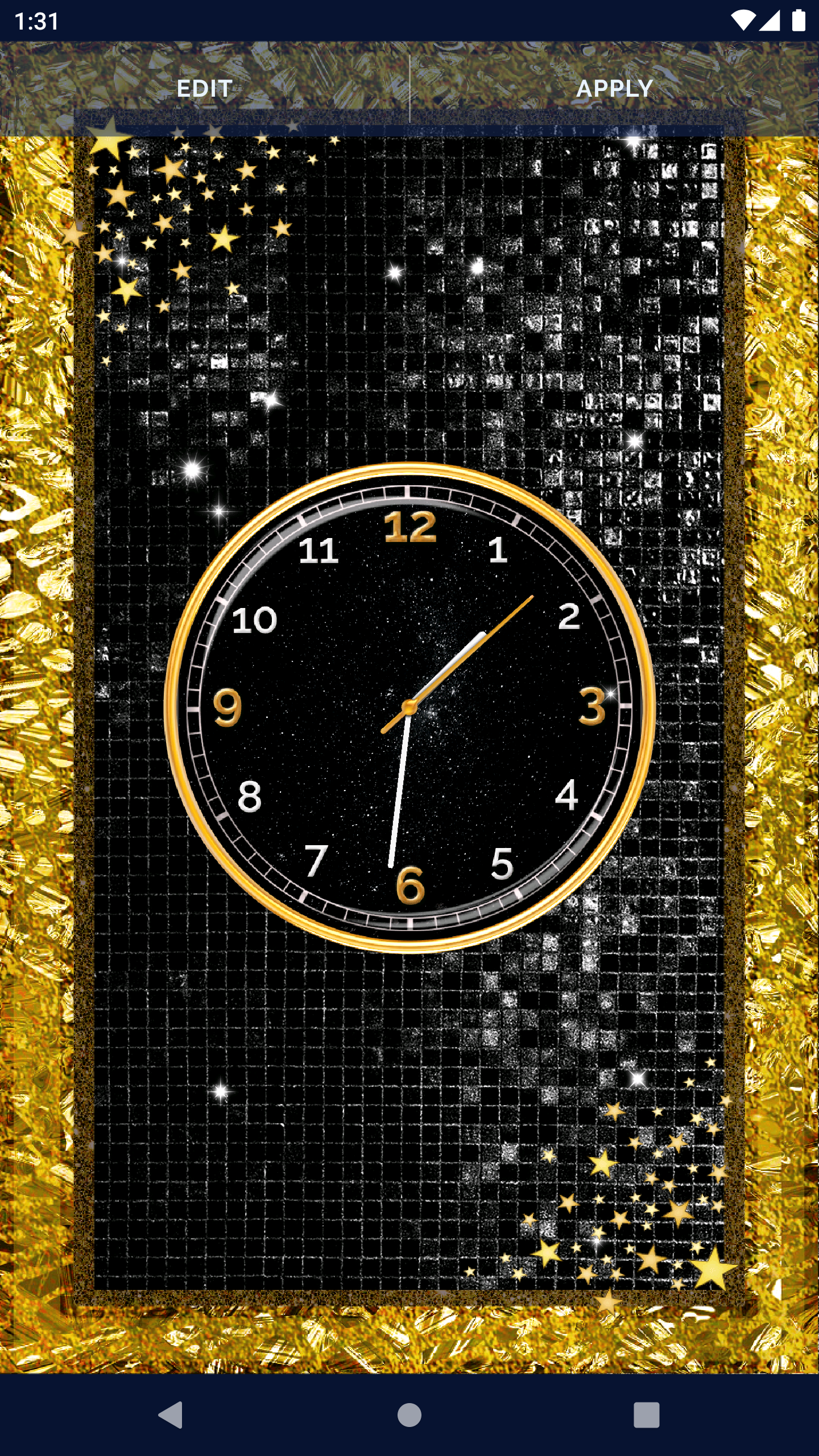 اسکرین شات 3 برنامه Black HD Clocks Live Wallpaper