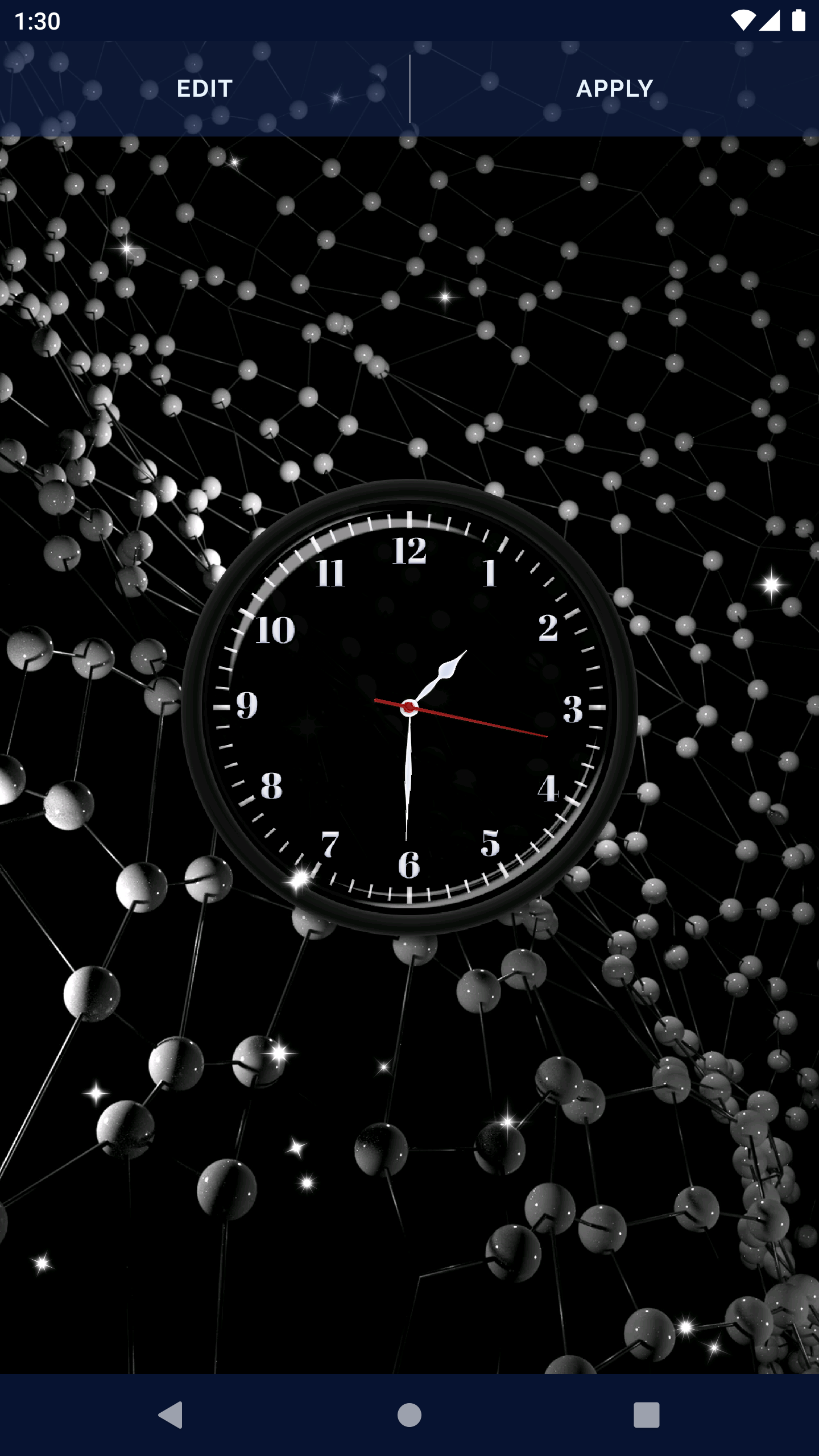 اسکرین شات 5 برنامه Black HD Clocks Live Wallpaper