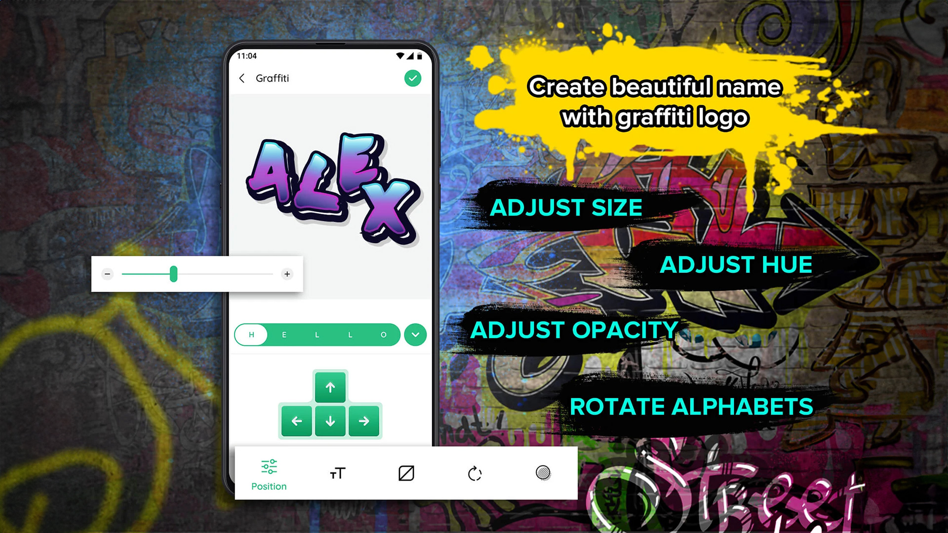 اسکرین شات 2 برنامه Graffiti Name Logo Maker