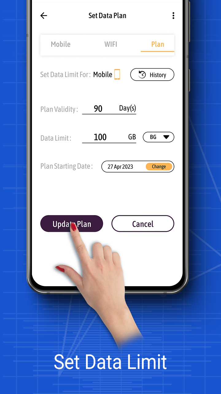 اسکرین شات برنامه Data Usage Manager & Monitor 4
