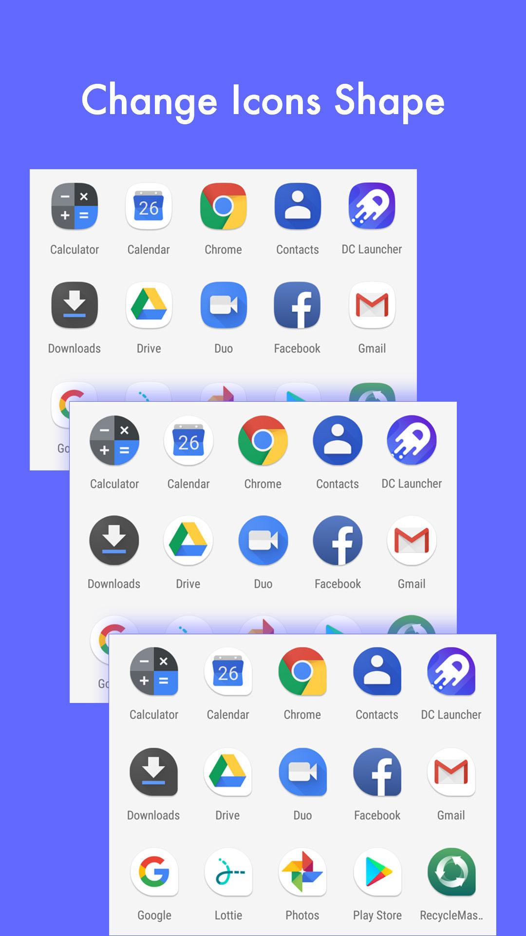 اسکرین شات 4 برنامه DC Launcher - Android Oreo Sty
