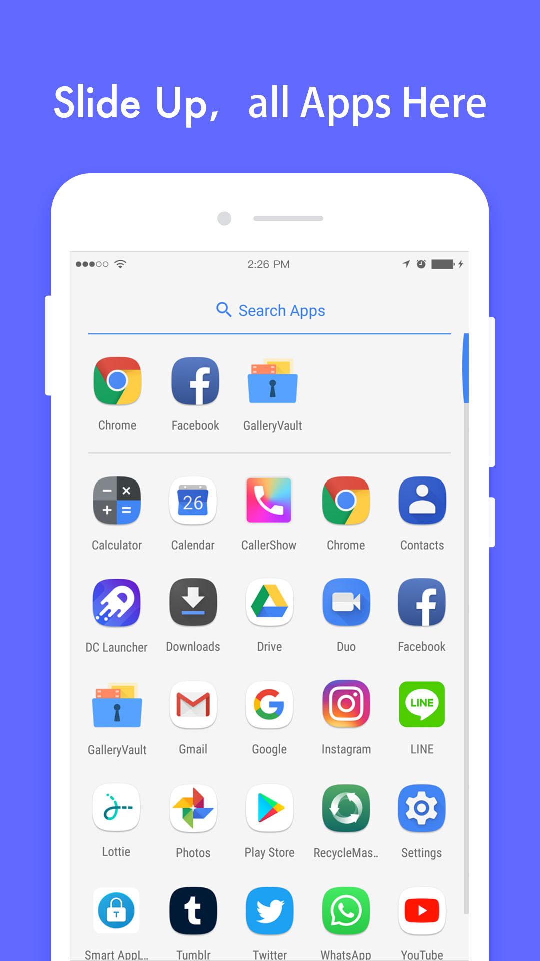 اسکرین شات 2 برنامه DC Launcher - Android Oreo Sty