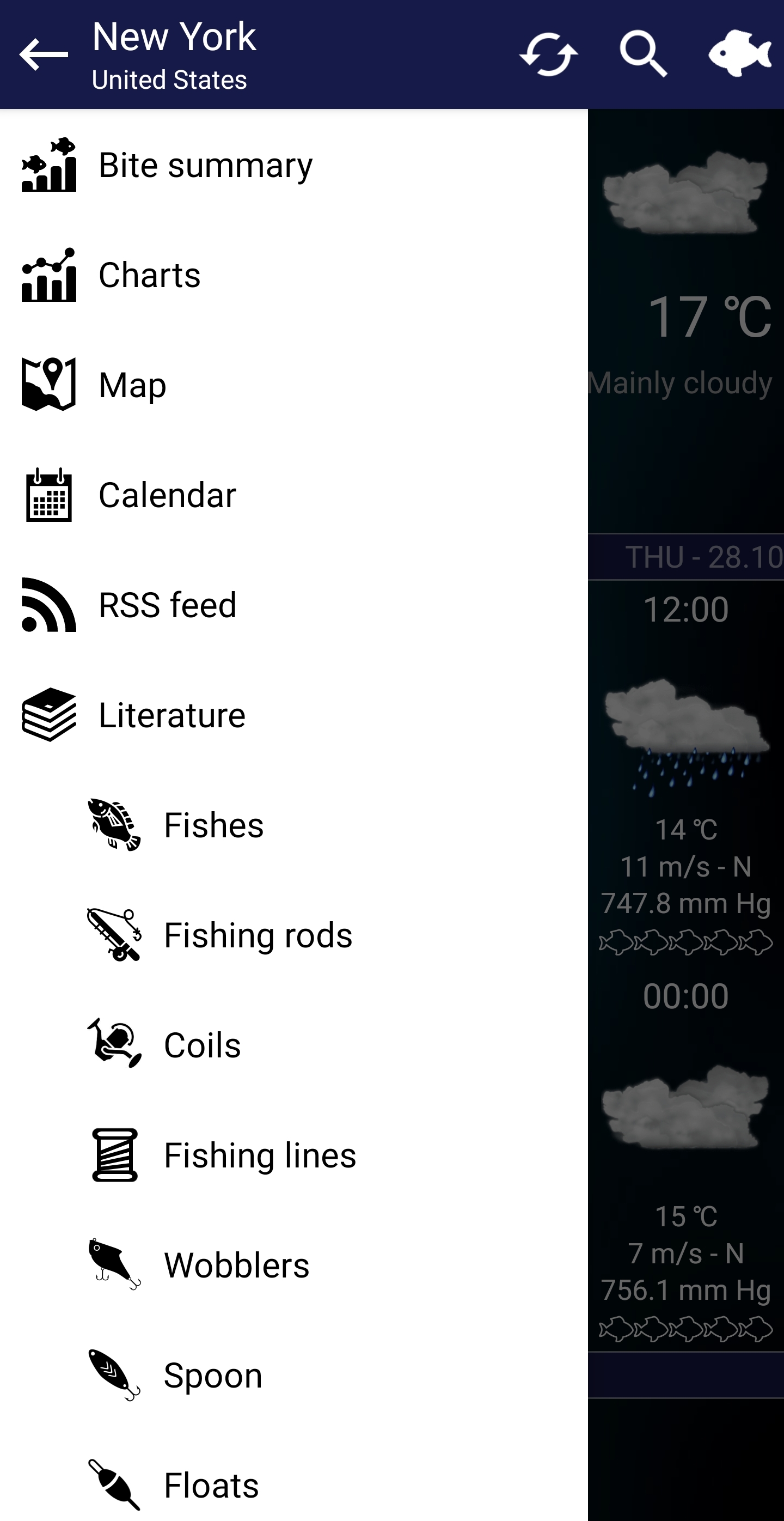 اسکرین شات 8 برنامه Fishing forecast