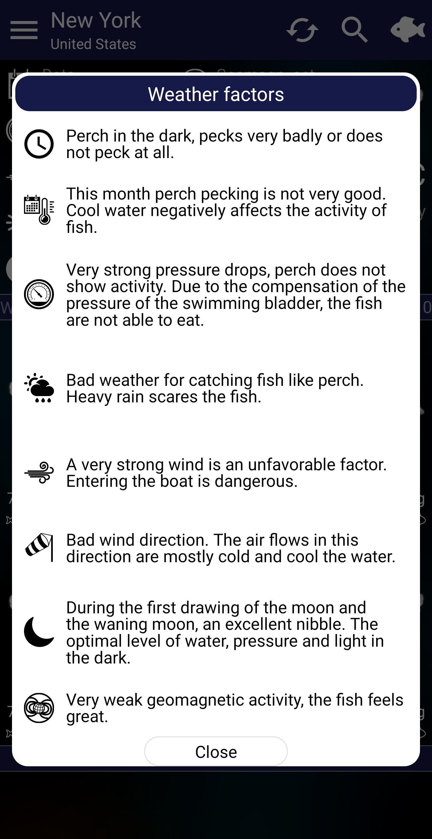 اسکرین شات 4 برنامه Fishing forecast