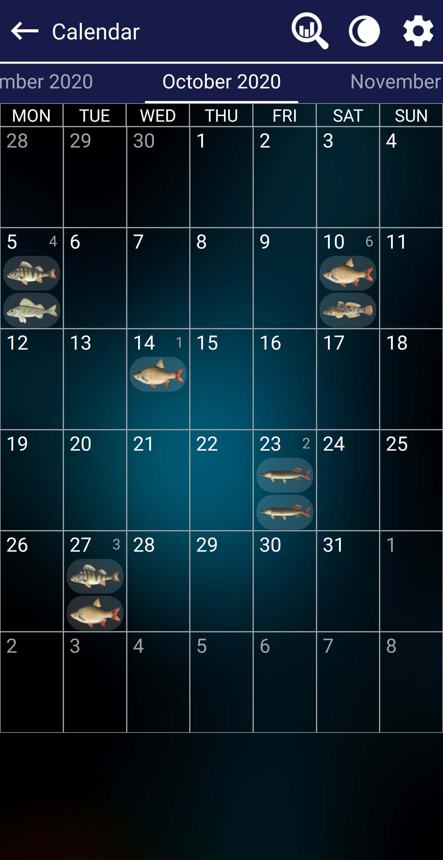 اسکرین شات 5 برنامه Fishing forecast