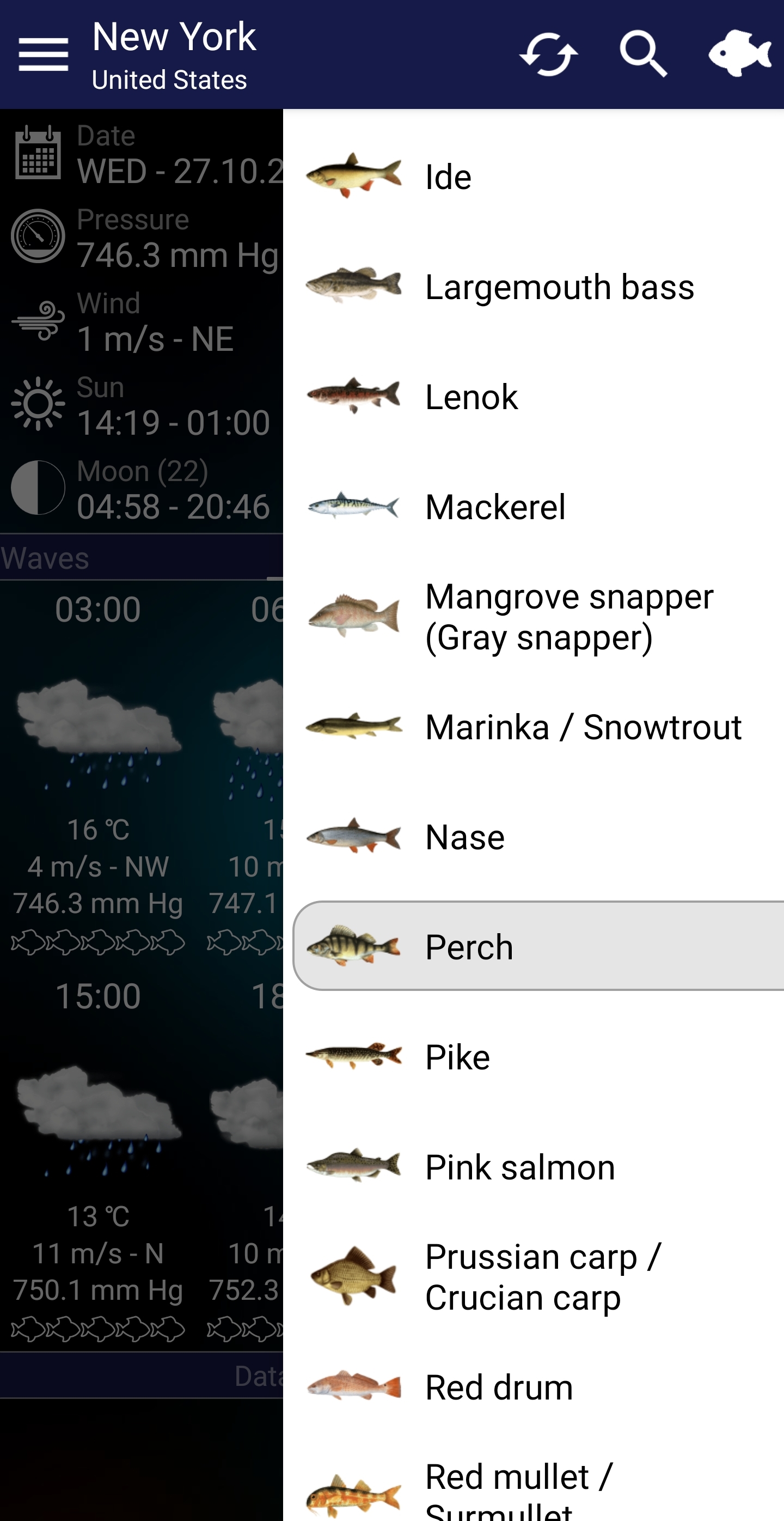 اسکرین شات 2 برنامه Fishing forecast