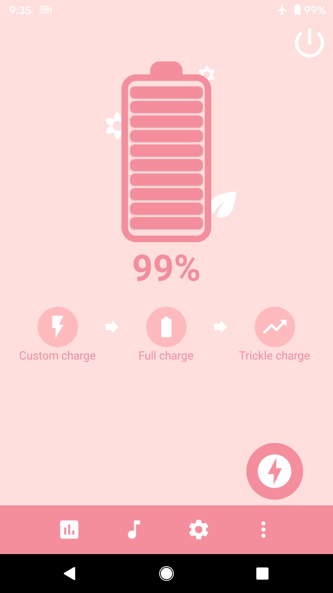 اسکرین شات 2 برنامه Battery sound notification