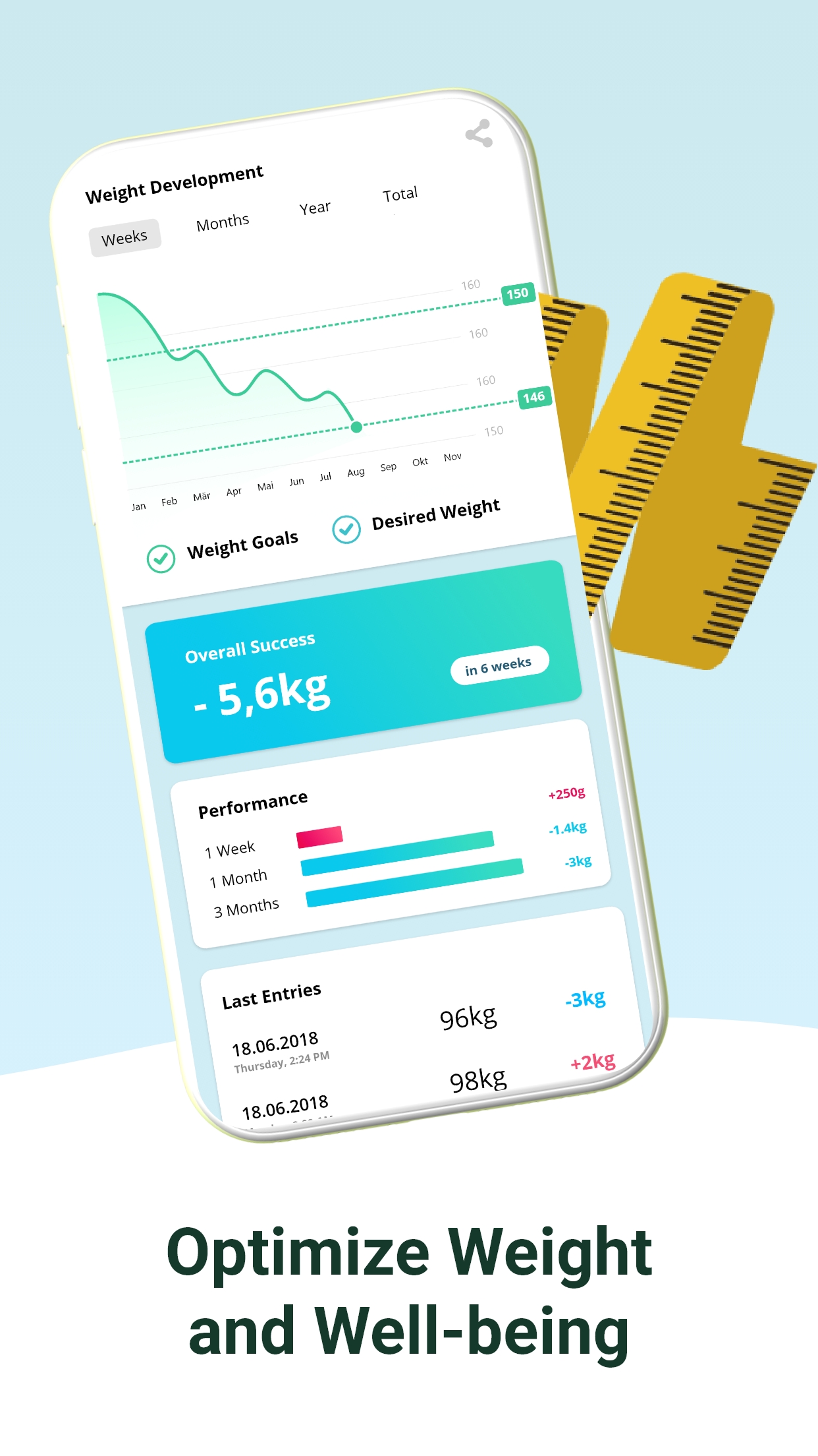اسکرین شات 3 برنامه BMI Calculator, Weight Tracker