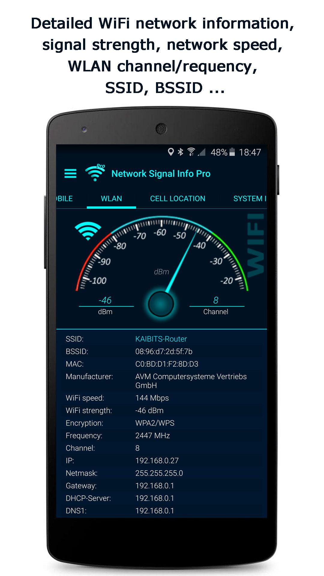 اسکرین شات 2 برنامه Network Signal Info