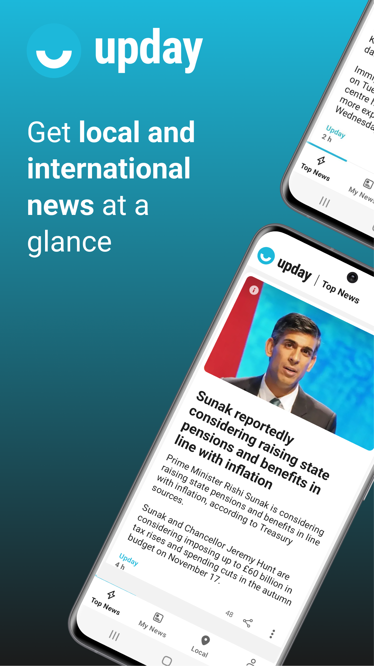 اسکرین شات 1 برنامه upday news for Samsung