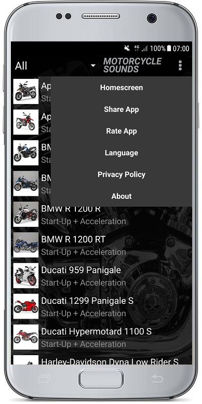 اسکرین شات 8 برنامه BIKE & MOTORCYCLE SOUNDS