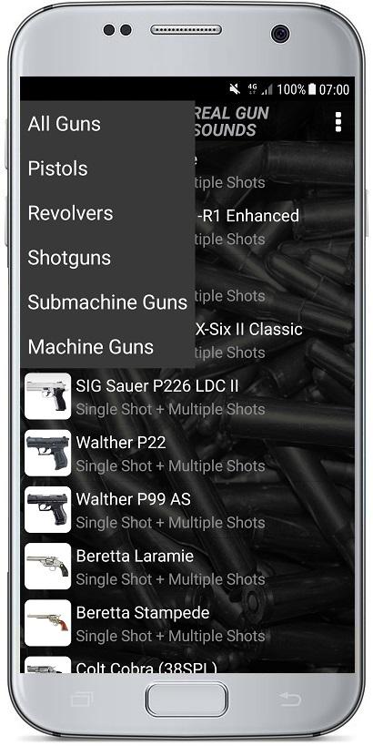 اسکرین شات 2 برنامه REAL GUN SOUNDS