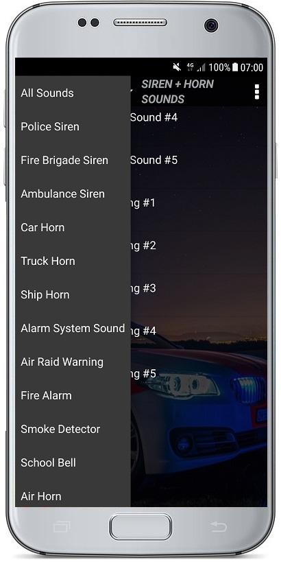 اسکرین شات 2 برنامه SIREN + HORN SOUNDS