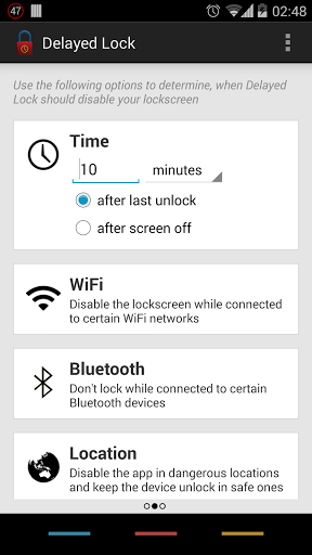 اسکرین شات 1 برنامه Delayed Lock
