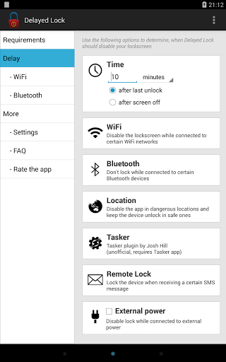 اسکرین شات 7 برنامه Delayed Lock