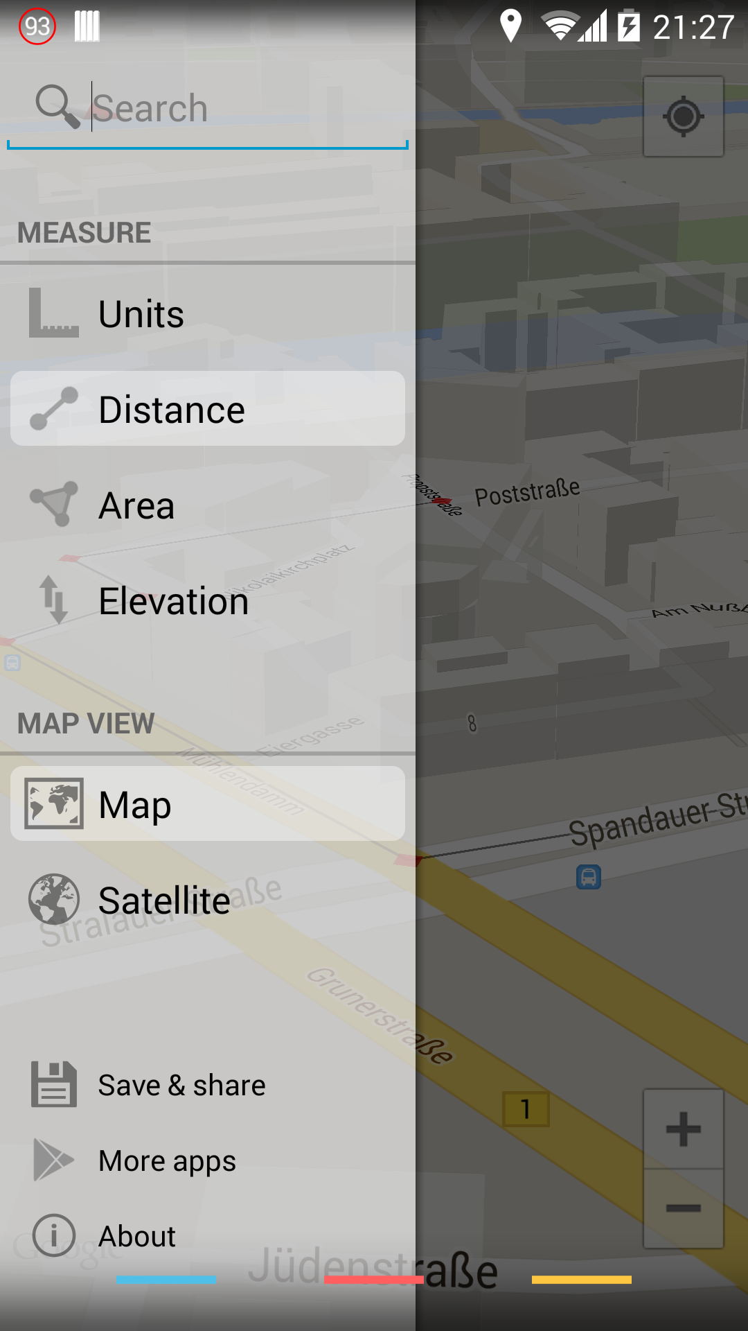 اسکرین شات 2 برنامه Maps Measure