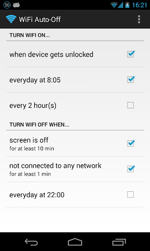 اسکرین شات 1 برنامه WiFi Automatic