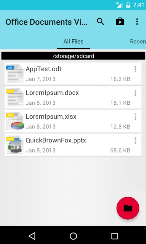اسکرین شات 1 برنامه Office Documents Viewer