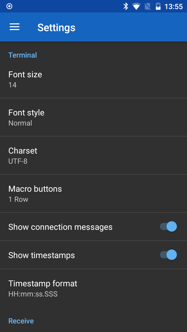 اسکرین شات برنامه Serial Bluetooth Terminal 6