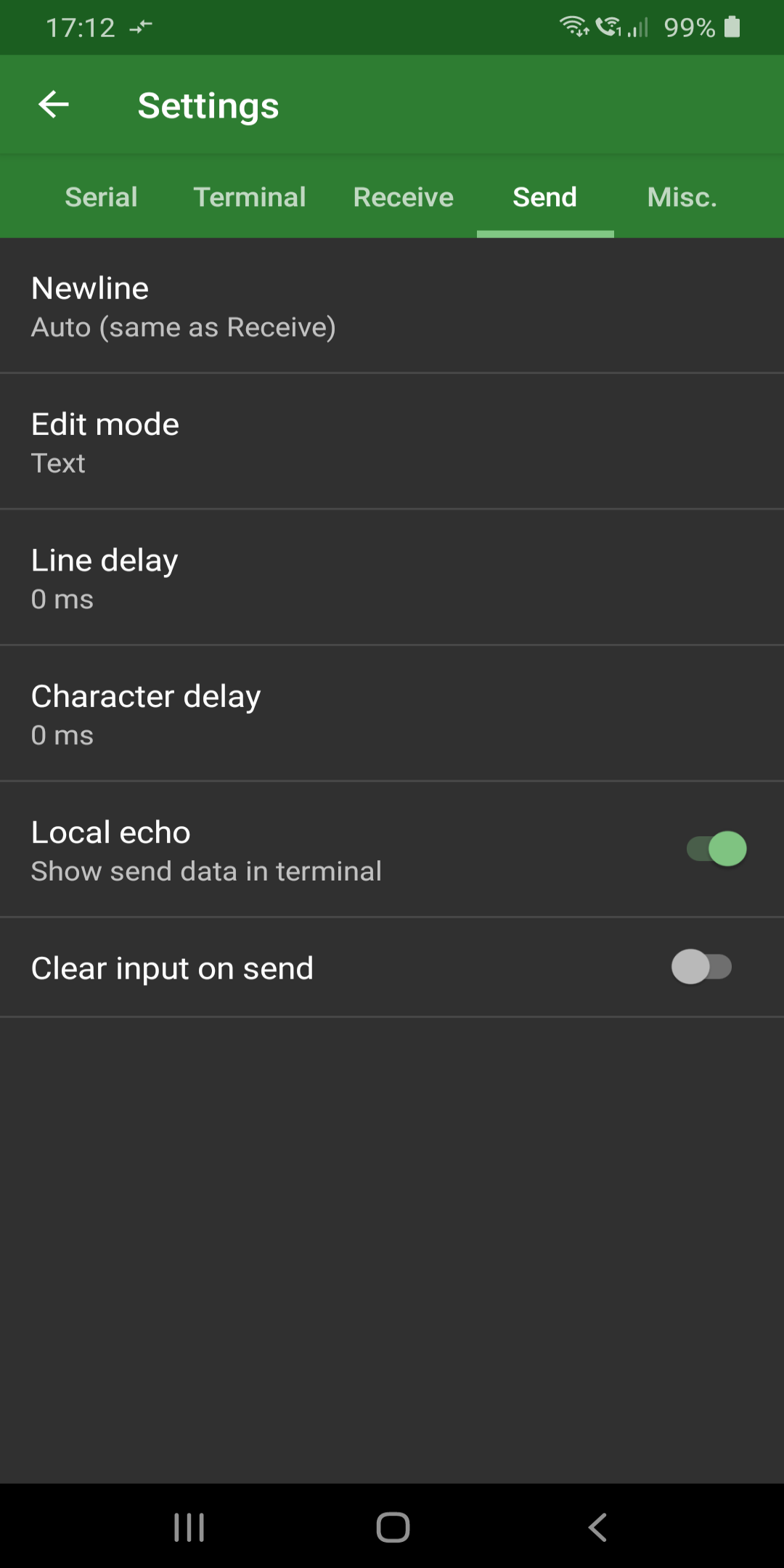 اسکرین شات 7 برنامه Serial USB Terminal