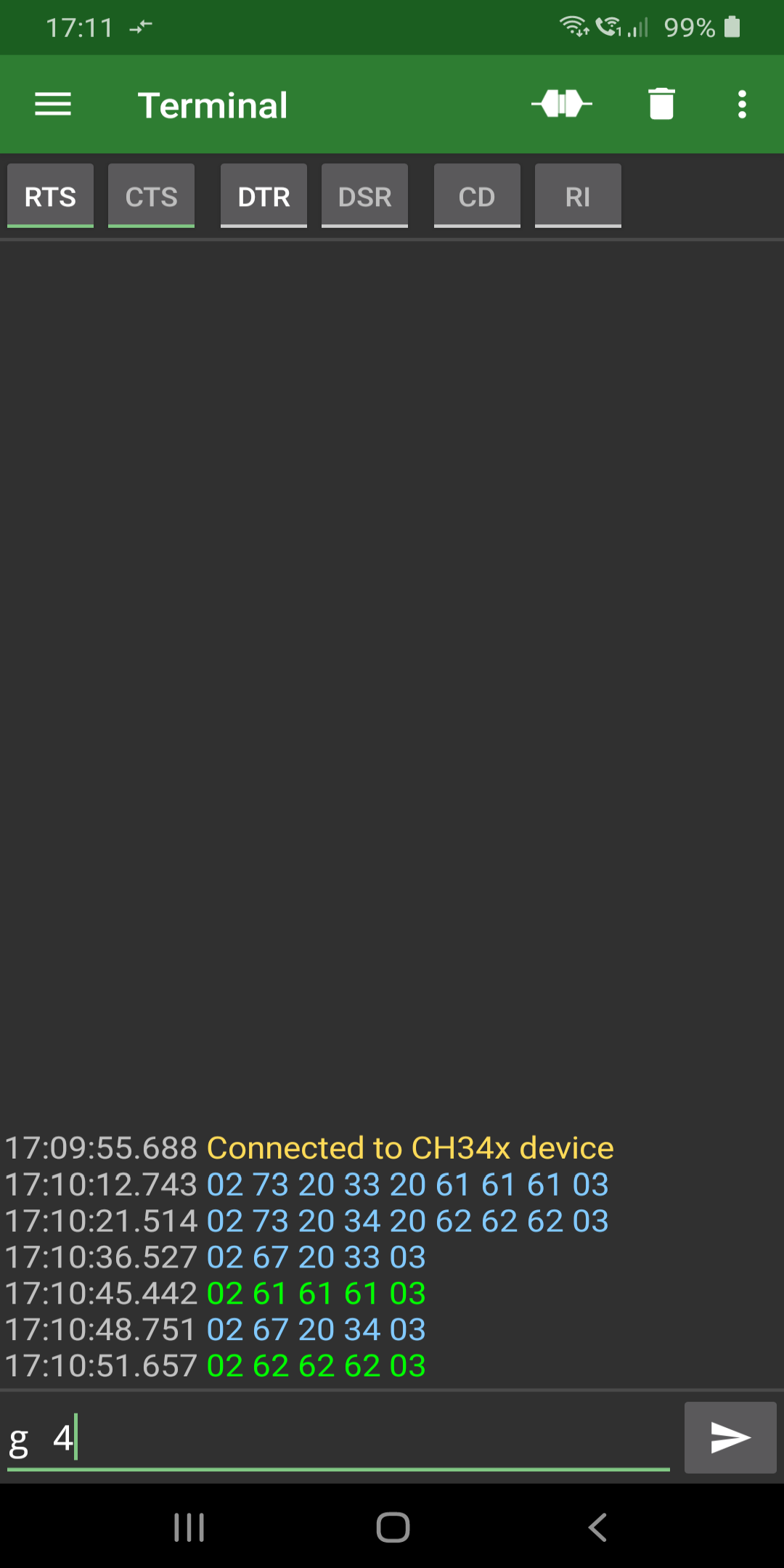 اسکرین شات 2 برنامه Serial USB Terminal