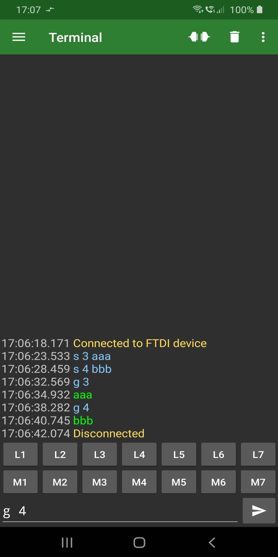 اسکرین شات 1 برنامه Serial USB Terminal