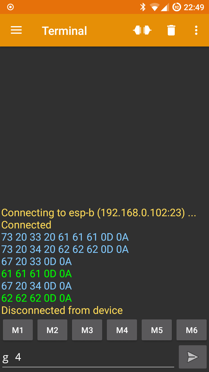 اسکرین شات 2 برنامه Serial WiFi Terminal