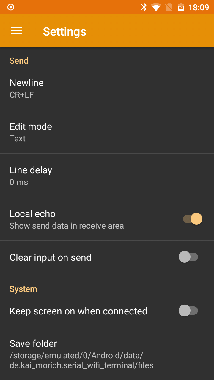 اسکرین شات برنامه Serial WiFi Terminal 8
