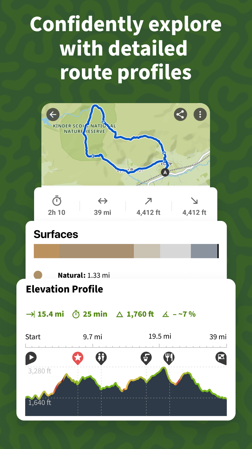 اسکرین شات 3 برنامه komoot - hike, bike & run