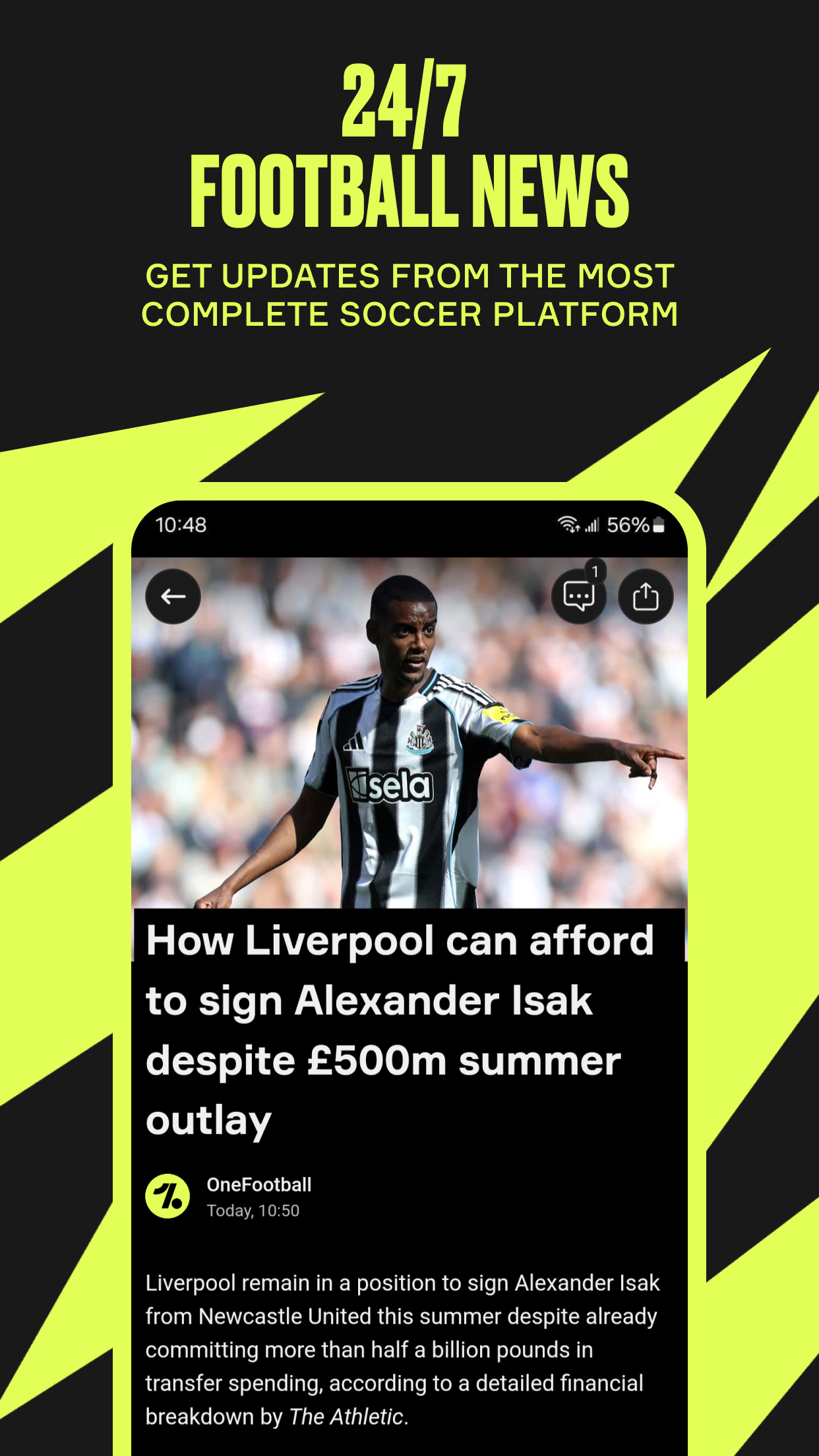 اسکرین شات 5 برنامه OneFootball: Football Scores