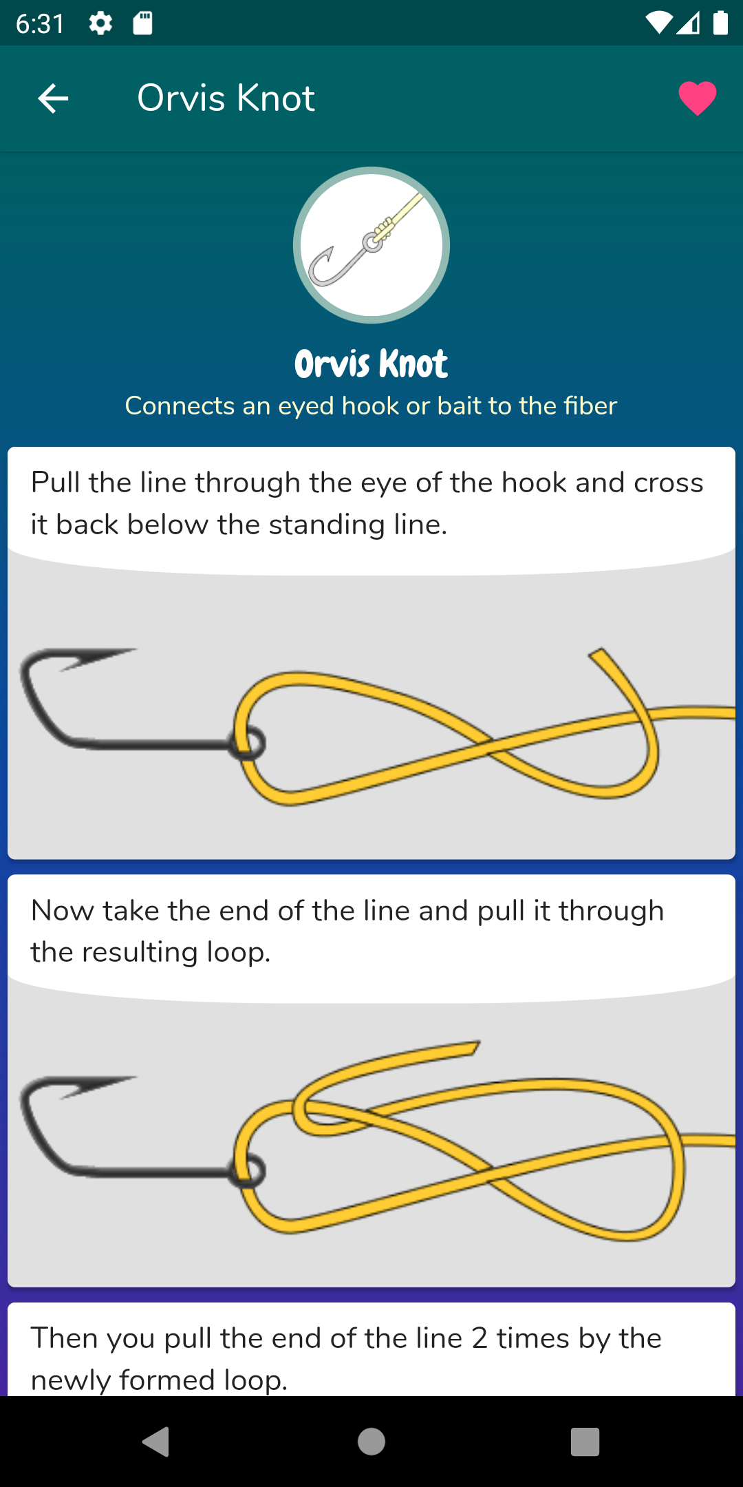 اسکرین شات 2 برنامه Fishing Knots