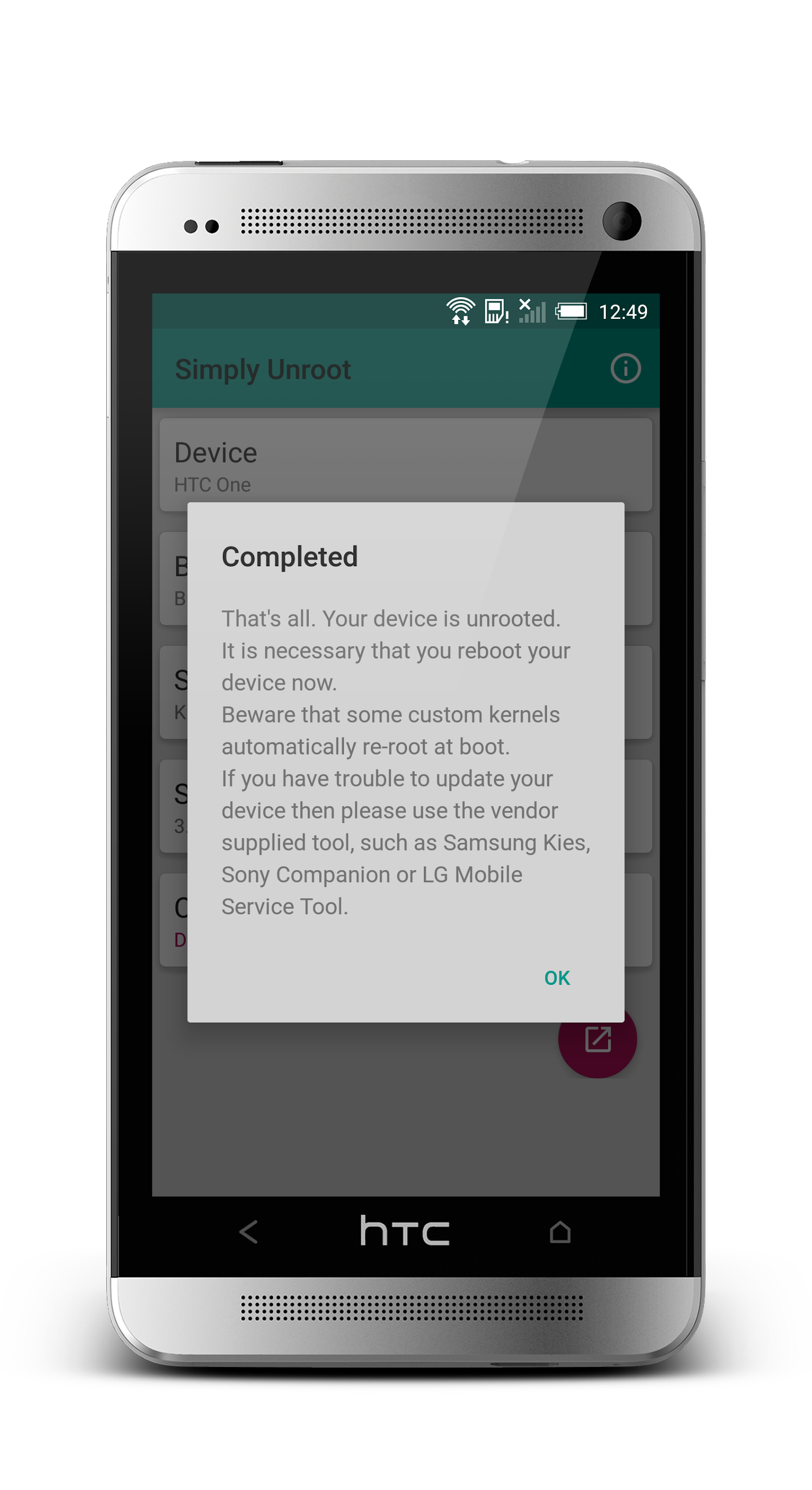 اسکرین شات 4 برنامه Simply Unroot