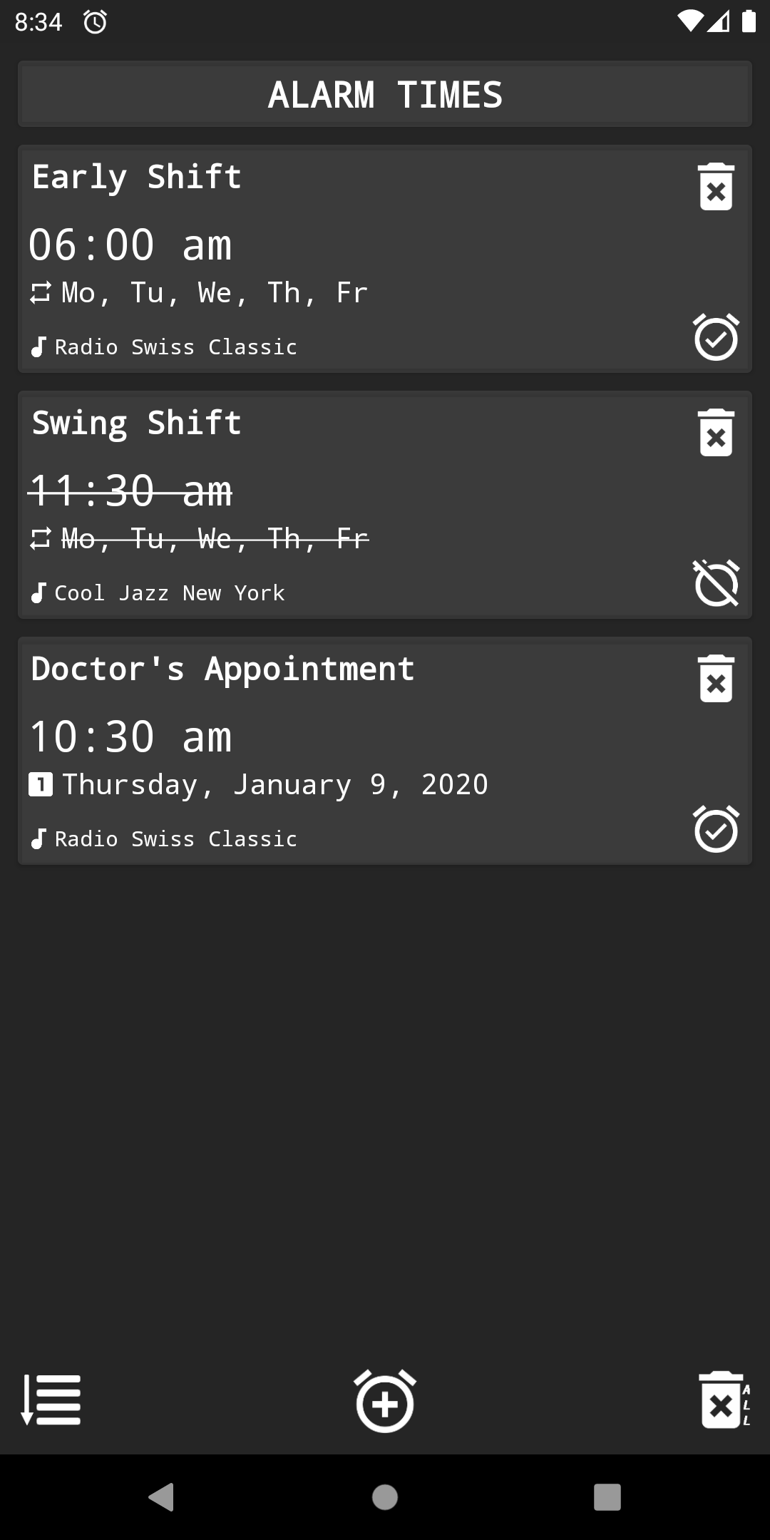 اسکرین شات 5 برنامه Radio Alarm Clock