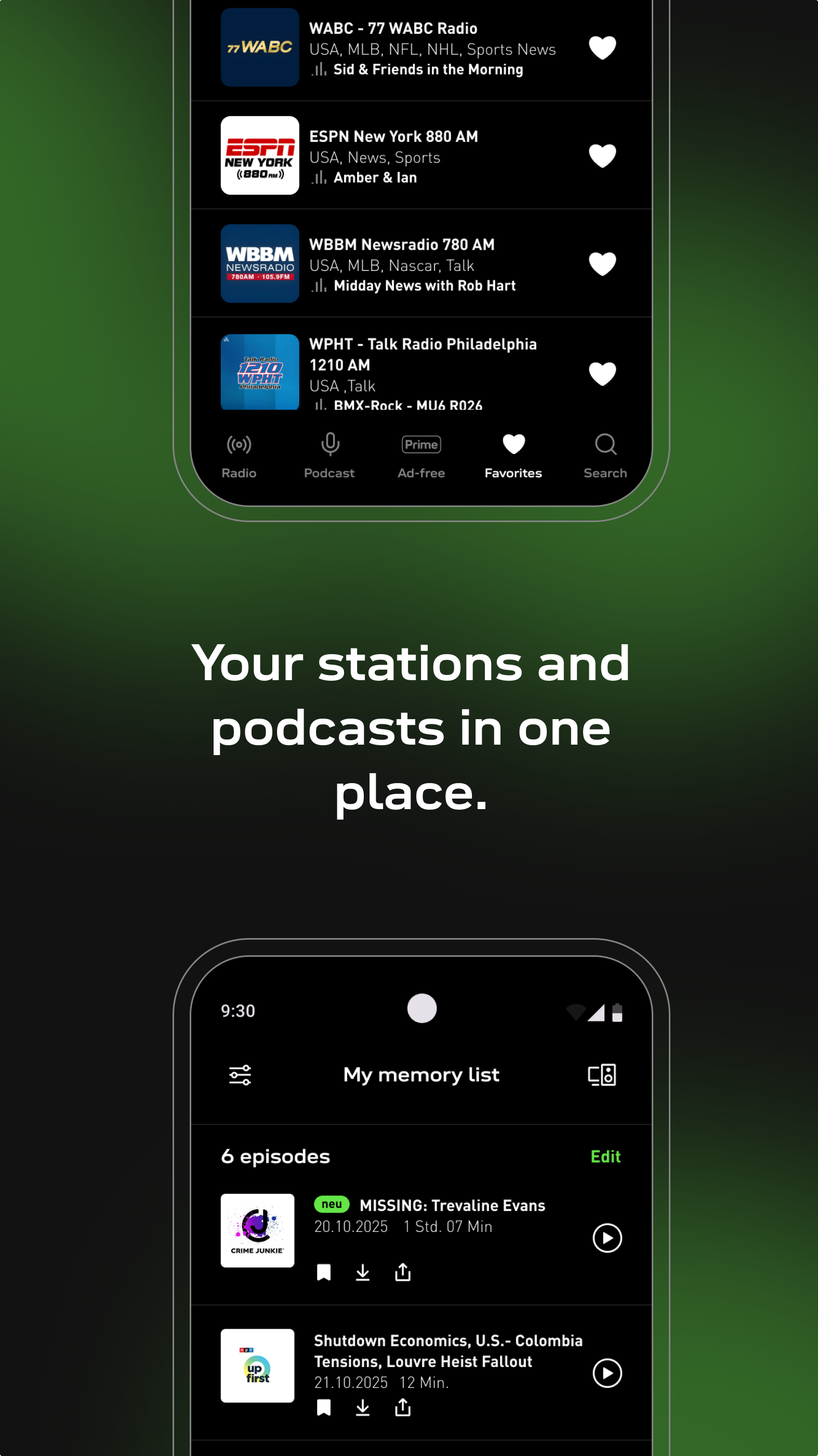 اسکرین شات 4 برنامه radio.net - AM FM Radio Tuner