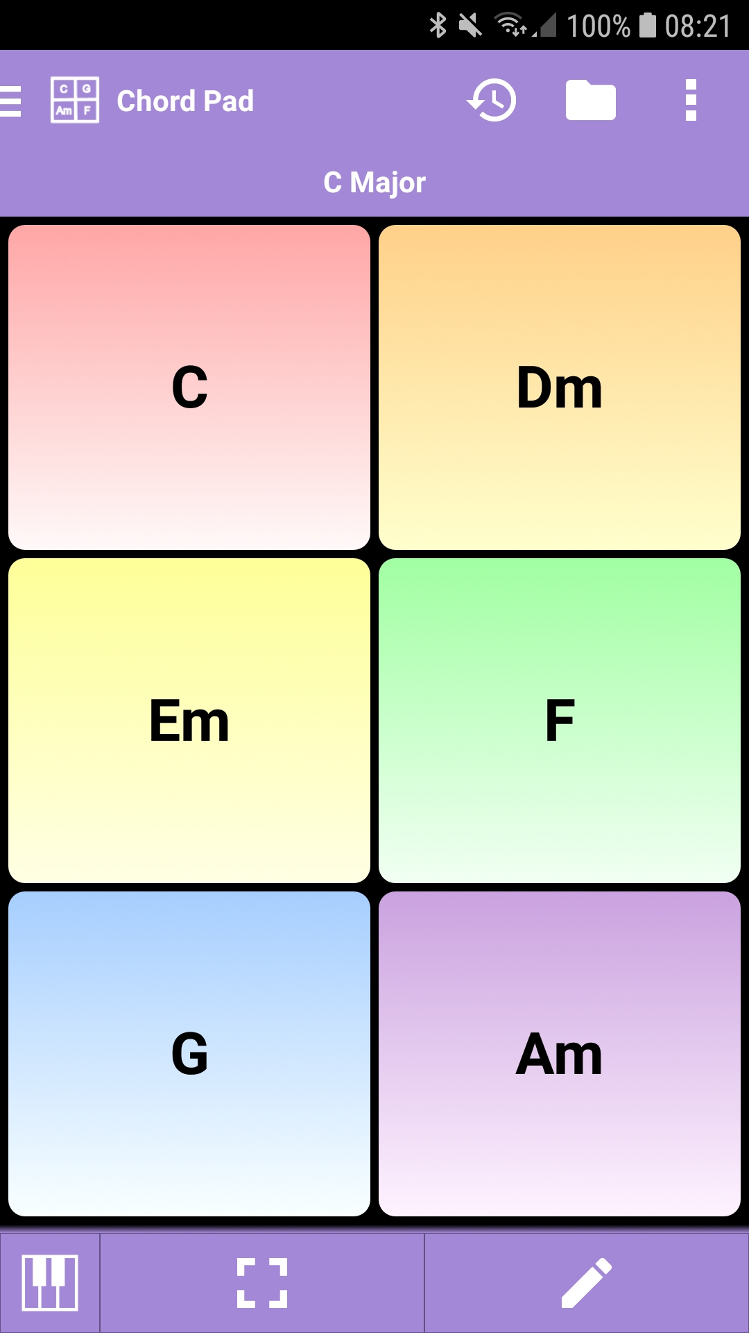 اسکرین شات 1 برنامه s.mart Chord Pad
