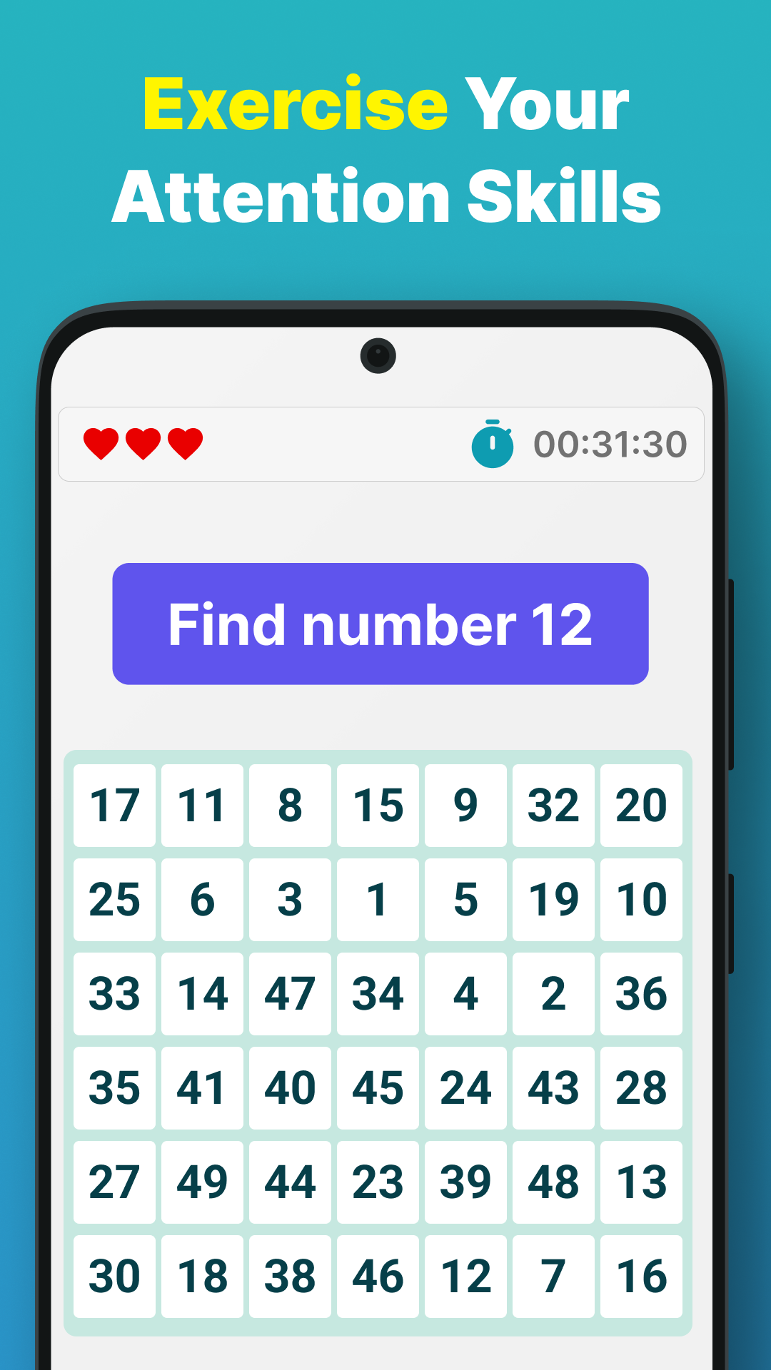 اسکرین شات 3 بازی Math Games for the Brain