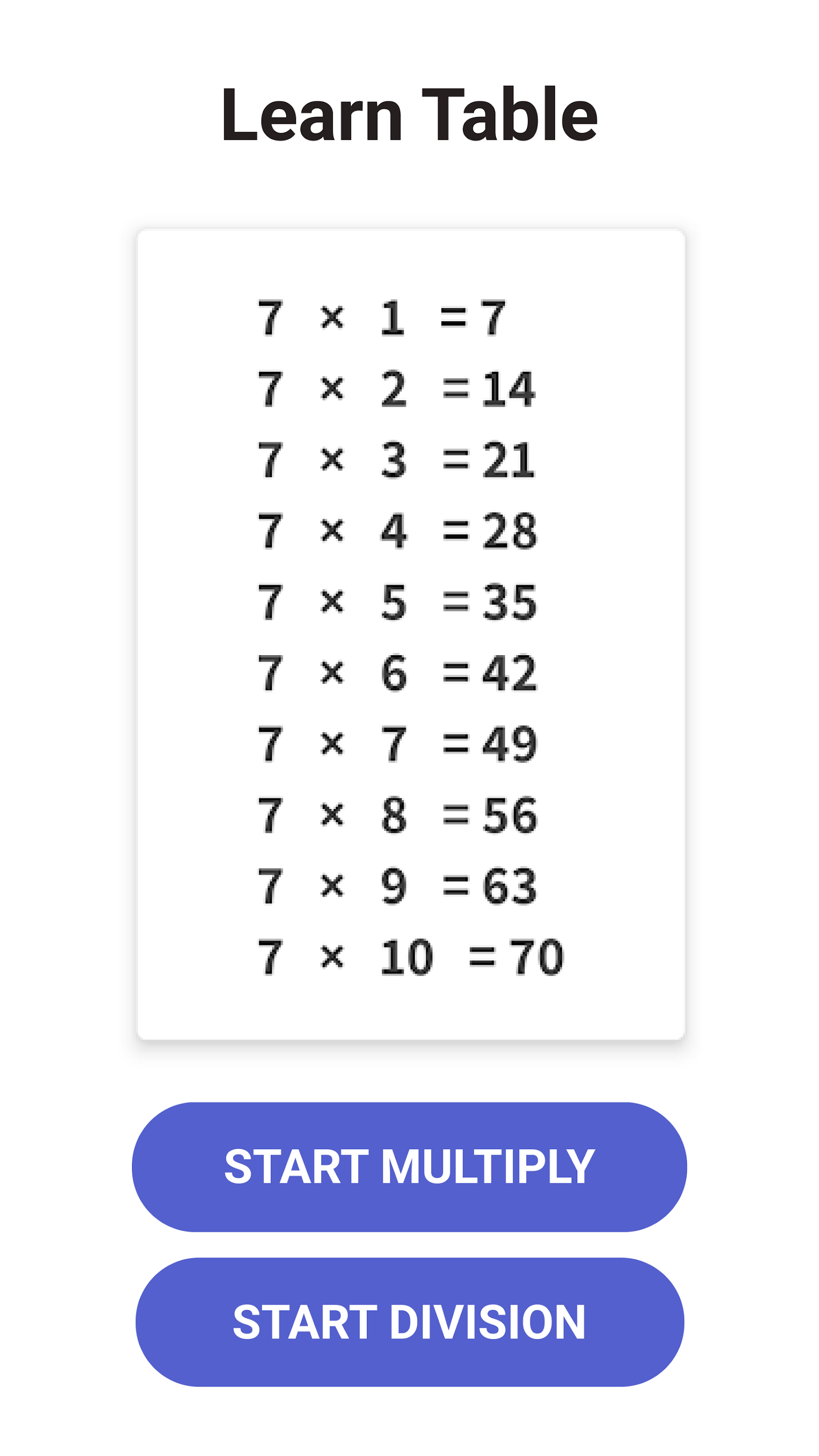اسکرین شات 2 بازی Multiplication Games Math quiz