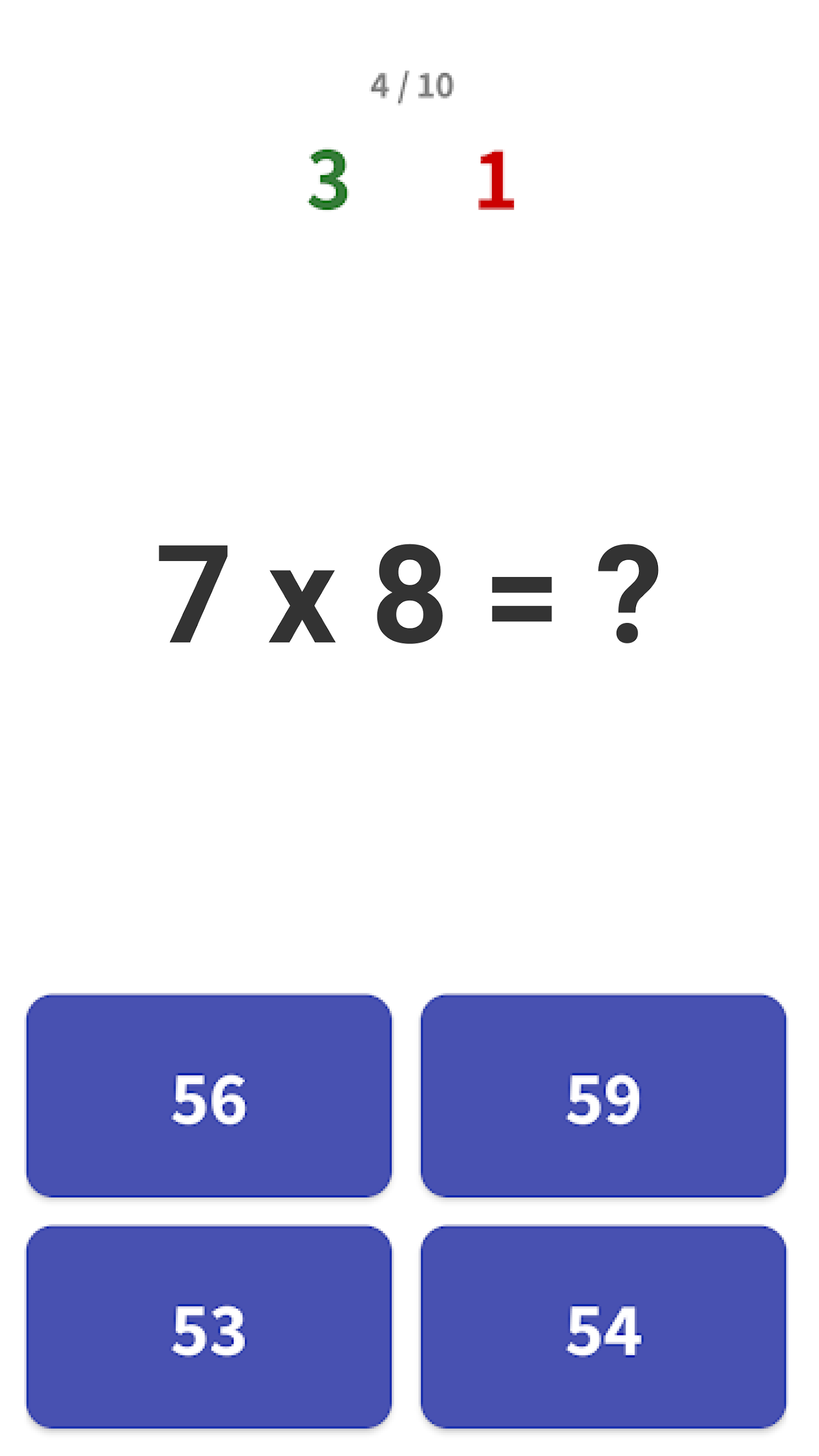 اسکرین شات 3 بازی Multiplication Games Math quiz