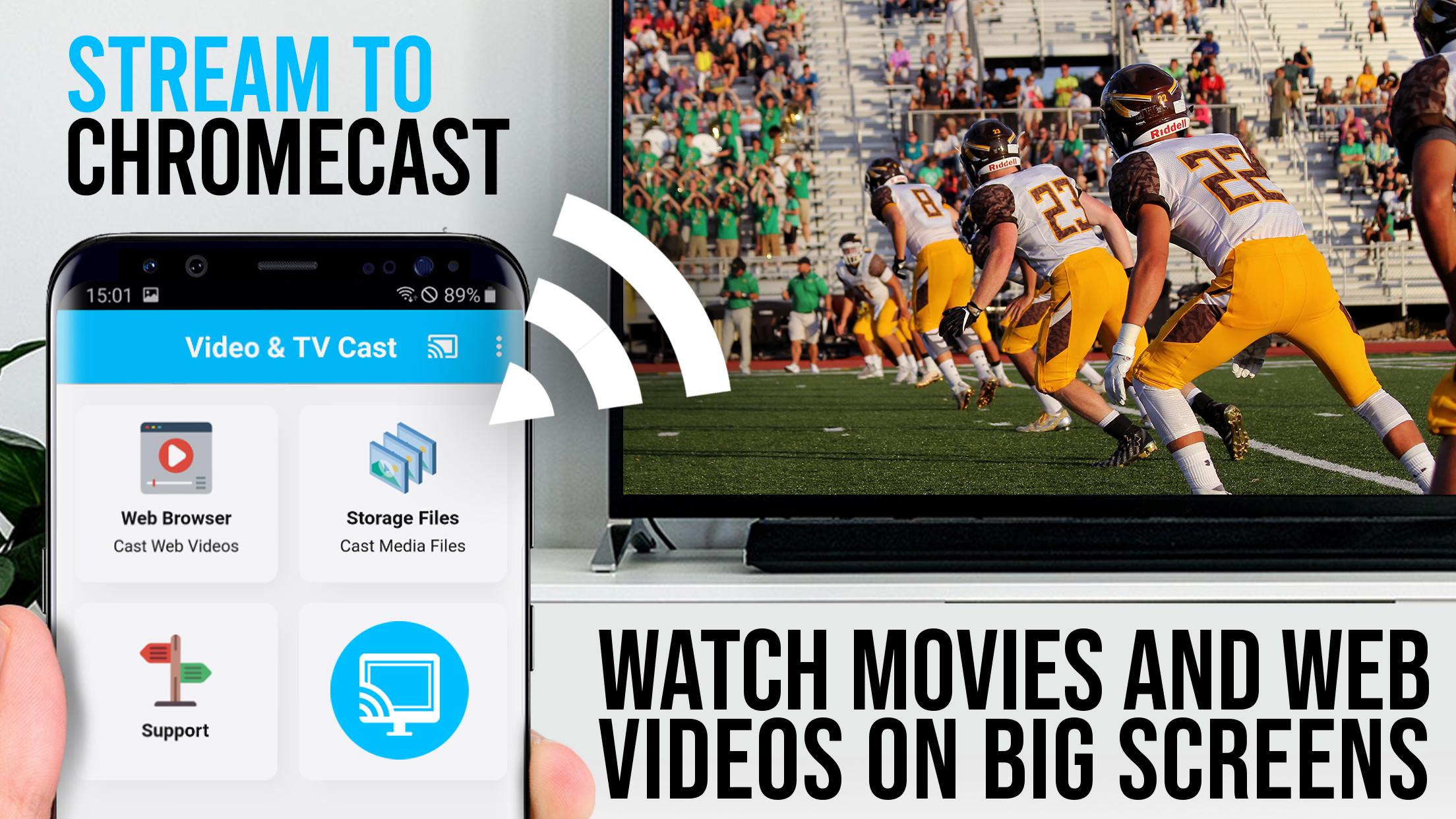اسکرین شات 1 برنامه TV Cast for Chromecast