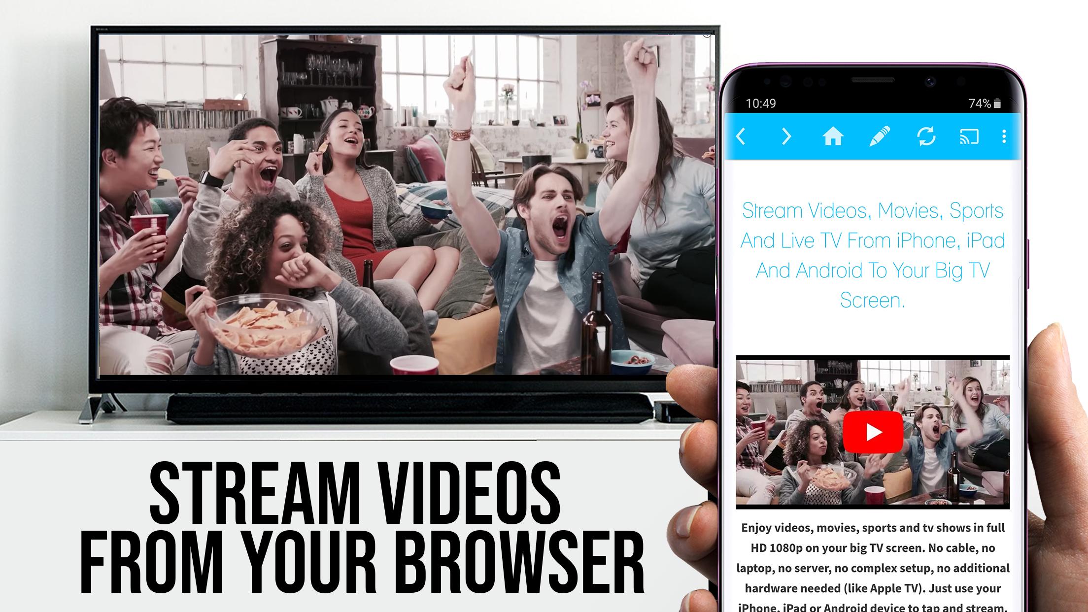 اسکرین شات 2 برنامه TV Cast for Chromecast